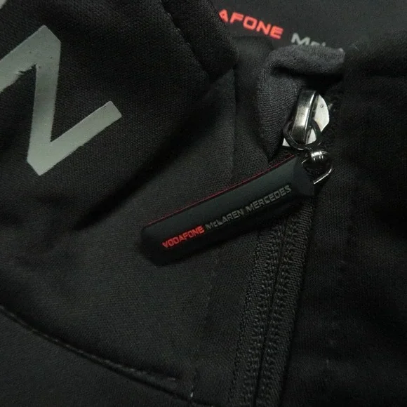 Vodafone McLaren Mercedes Jacket Mens Extra Large Black Full Zip‎ Pockets Lined